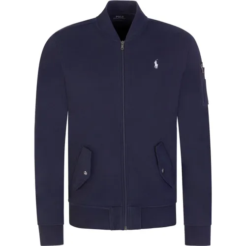 Navy Cotton Regular Fit Jacket , male, Sizes: S, XS, L, M - Polo Ralph Lauren - Modalova