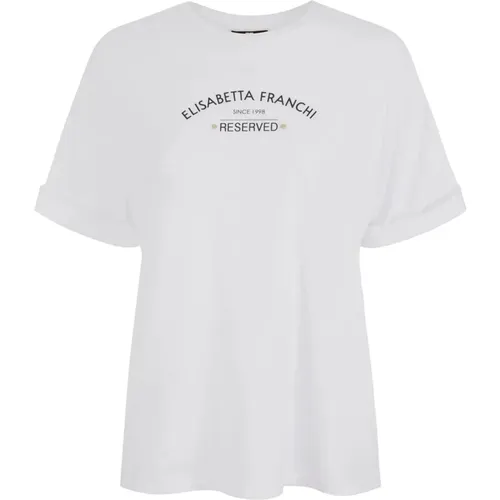 T-Shirts , female, Sizes: S, M - Elisabetta Franchi - Modalova