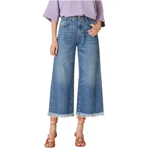 Cropped Jeans , Damen, Größe: W29 - Manila Grace - Modalova