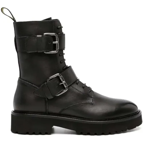 Modern Buckled Leather Boots , female, Sizes: 4 UK, 6 1/2 UK, 5 UK, 5 1/2 UK, 4 1/2 UK - Doucal's - Modalova