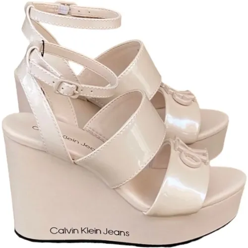 Stilvolle Zeppa Schuhe , Damen, Größe: 40 EU - Calvin Klein - Modalova