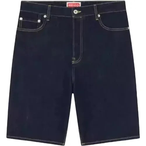 Dark Denim Shorts Creations , male, Sizes: W32, W34, W33 - Kenzo - Modalova