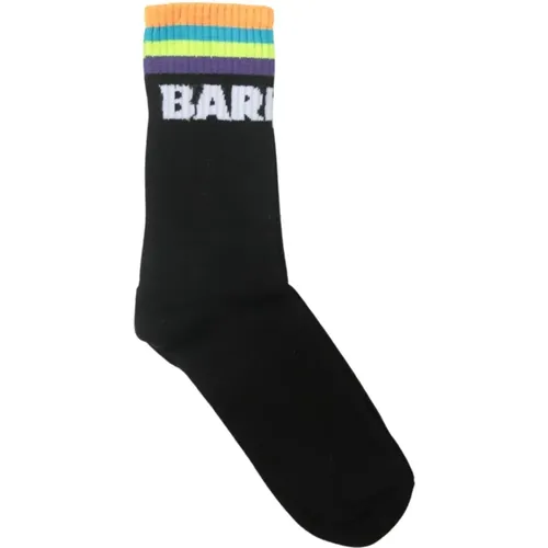 Schwarze Gestreifte Kinder Socken , unisex, Größe: 128 CM - Barrow - Modalova