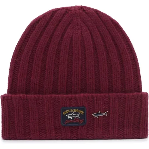 Wool Beanie , male, Sizes: ONE SIZE - PAUL & SHARK - Modalova