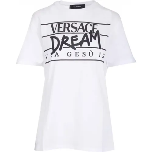 T-shirt , female, Sizes: S, XS - Versace - Modalova