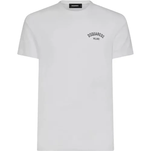 Stylisches Baumwoll T-Shirt , Herren, Größe: 2XL - Dsquared2 - Modalova