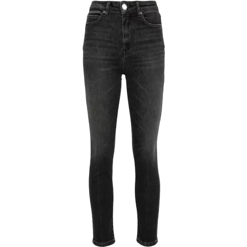 Vintage Dunkelgraue Skinny Denim Jeans , Damen, Größe: W26 - pinko - Modalova