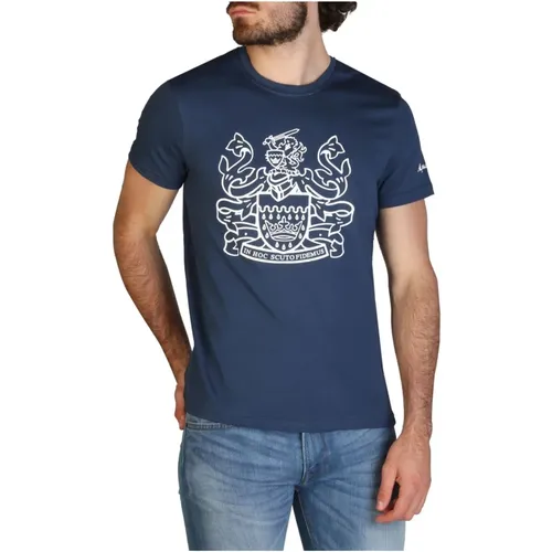 Mens Logo Print T-Shirt , male, Sizes: S - Aquascutum - Modalova