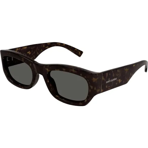 Havana Grey Sunglasses SL 713 , female, Sizes: 53 MM - Saint Laurent - Modalova