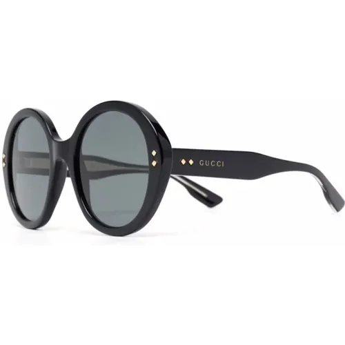Schwarze Sonnenbrille, stilvoll und vielseitig,Sonnenbrille Gg1081S 001 schwarz schwarz grau - Gucci - Modalova