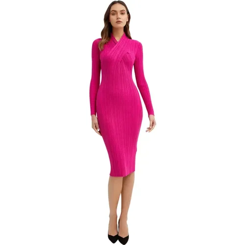 Rosa Gestreiftes Midi-Kleid Acler - Acler - Modalova