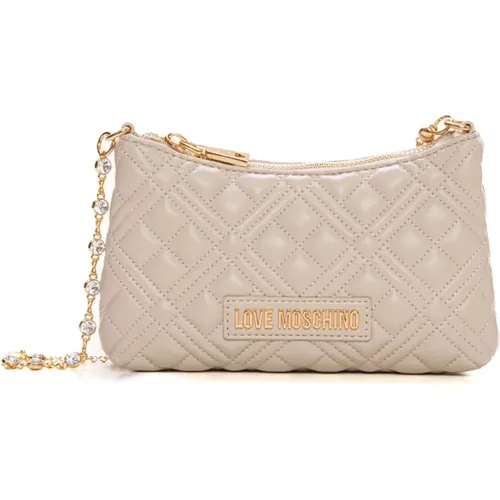 Quilted Mini Bag with Zip Fastening , female, Sizes: ONE SIZE - Love Moschino - Modalova
