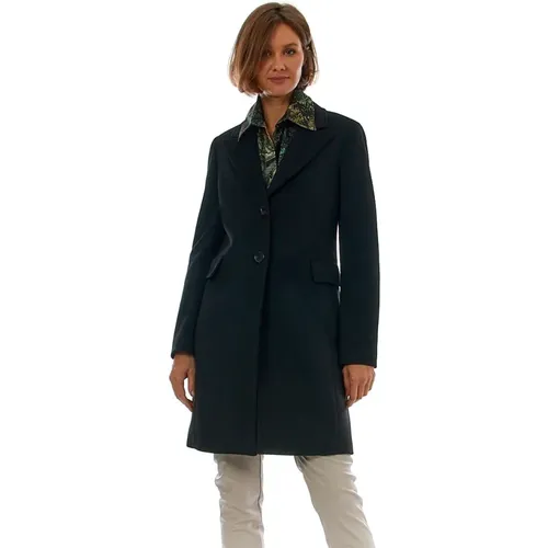 Klassischer Mantel Schwarz , Damen, Größe: XS - Kaos - Modalova