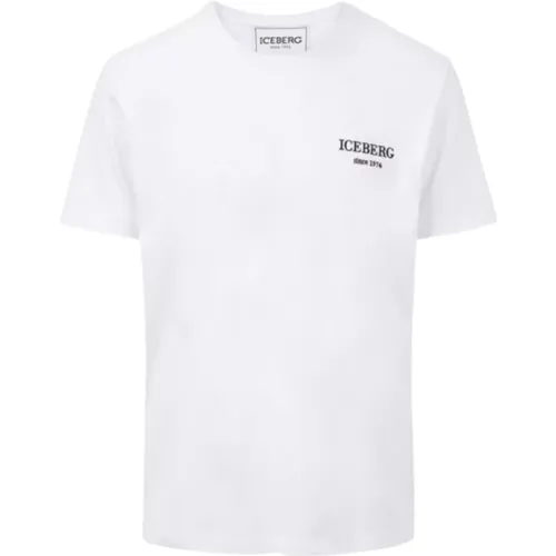 D Heritage Logo T-Shirt für Herren , Herren, Größe: M - Iceberg - Modalova