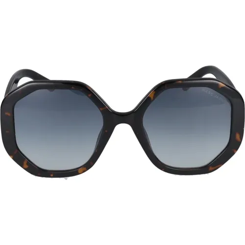 Stylische Sonnenbrille Marc 659/S,Havana Sunglasses Light Blue Shaded,Schwarz/Grau Schattierte Sonnenbrille - Marc Jacobs - Modalova