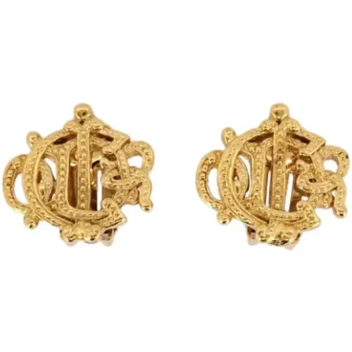 Pre-owned Metal earrings , female, Sizes: ONE SIZE - Dior Vintage - Modalova