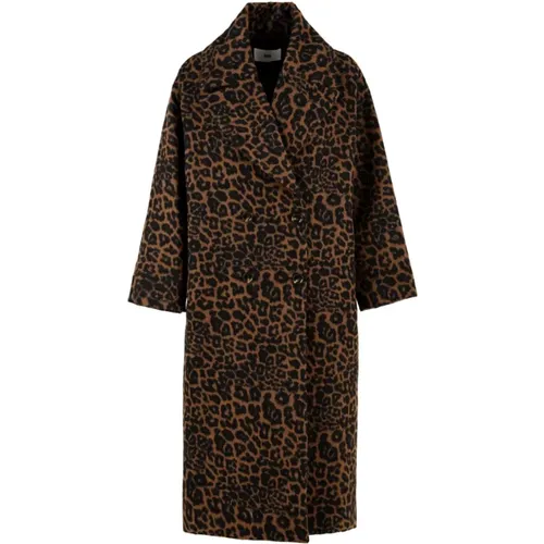 Brauner Mantel für Frauen , Damen, Größe: L - Solotre - Modalova