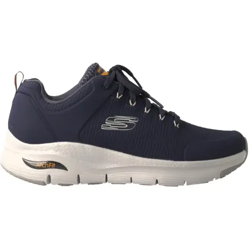 Blaue Arch Fit Sportschuhe für Herren , Herren, Größe: 45 EU - Skechers - Modalova