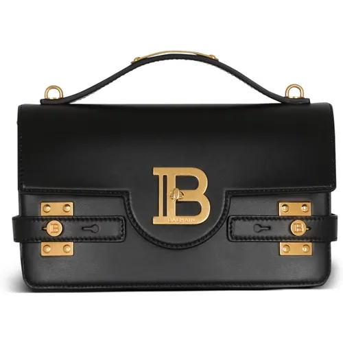 Smooth leather B-Buzz 24 bag , female, Sizes: ONE SIZE - Balmain - Modalova