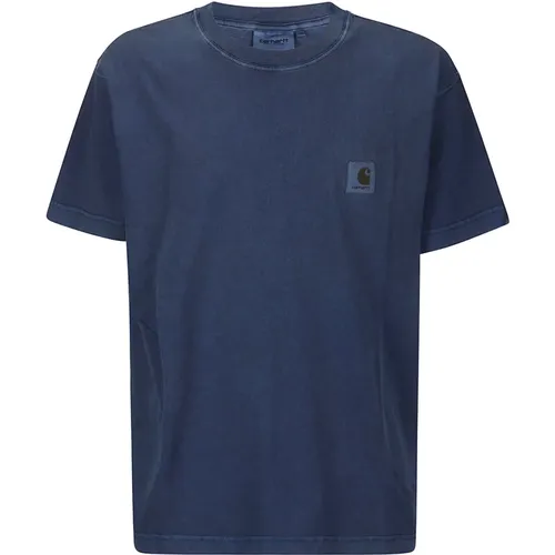 Cotton Jersey Nelson T-Shirt , male, Sizes: L - Carhartt WIP - Modalova