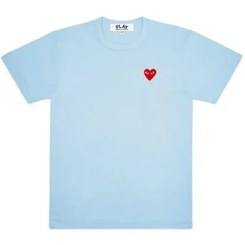 Rot Blau Herz T-shirt - Comme des Garçons Play - Modalova