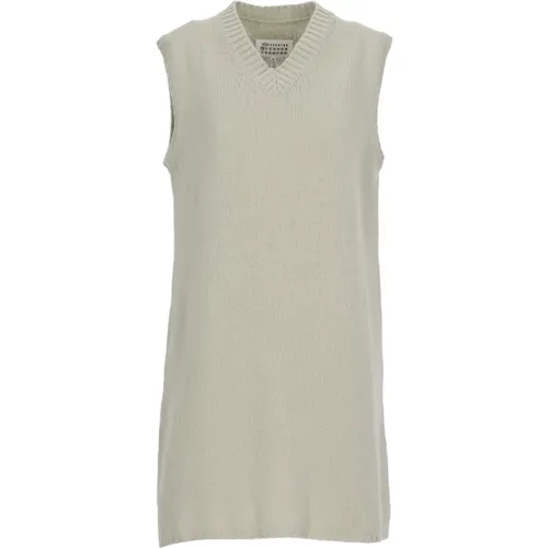 Grey Wool Vest for Women , female, Sizes: M, S - Maison Margiela - Modalova