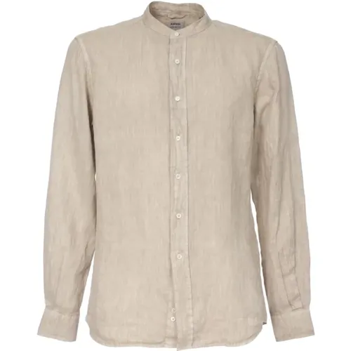 Linen Pleated Shirt , male, Sizes: 2XL, L, 3XL, XL - Aspesi - Modalova