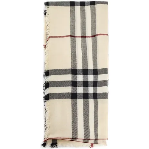 Stone Giant Check Jacquard Scarf , male, Sizes: ONE SIZE - Burberry - Modalova