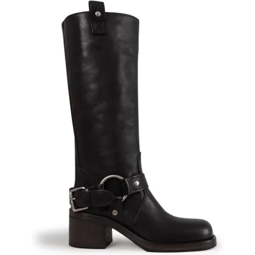 High Lamb Bass Bikerstiefel , Damen, Größe: 40 EU - Ash - Modalova