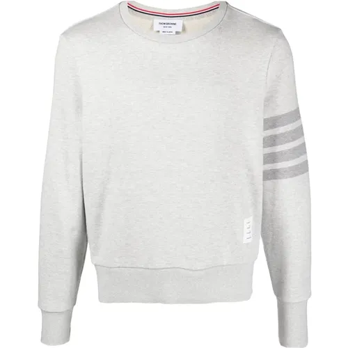 Hellgrauer 4-Bar Sweatshirt , Herren, Größe: XL - Thom Browne - Modalova