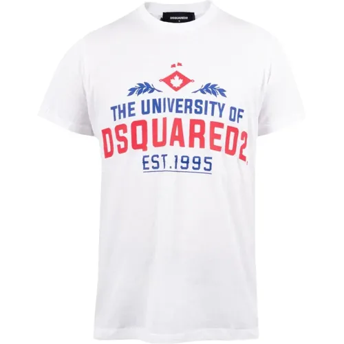 T-Shirt mit Grafikdruck aus Baumwolle - Dsquared2 - Modalova