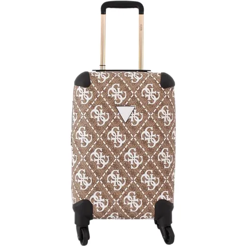 Wilder Travel Luggage in Brown White , unisex, Sizes: ONE SIZE - Guess - Modalova