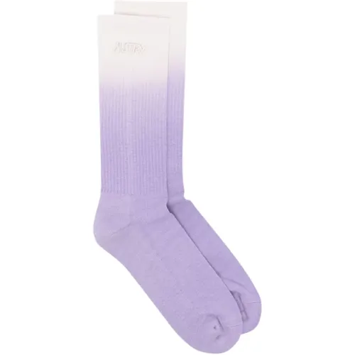 Ribbed Logo Socks with Faded Effect , unisex, Sizes: M, S - Autry - Modalova