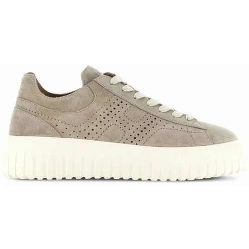 Leather Sneakers Perforated Side , male, Sizes: 5 1/2 UK - Hogan - Modalova