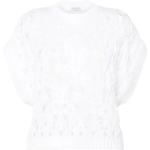 Weiße Pullover für Männer und Frauen - BRUNELLO CUCINELLI - Modalova