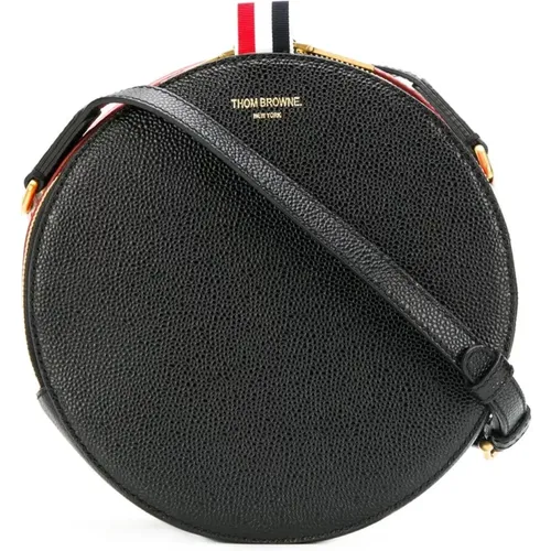Leather Hat Box Jr. Bag , female, Sizes: ONE SIZE - Thom Browne - Modalova
