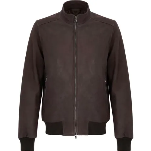 Leather Jacket with Unique Features , male, Sizes: 2XL - Barba - Modalova