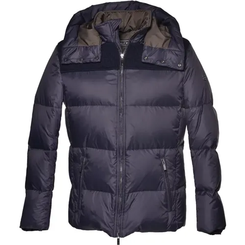 Down jacket in blue nylon Baldinini - Baldinini - Modalova