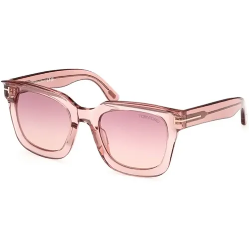 Glänzend Gradient Violett Sonnenbrille , unisex, Größe: 53 MM - Tom Ford - Modalova