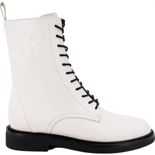 Leather Ankle Boots with Zip , female, Sizes: 6 UK, 7 UK, 3 1/2 UK, 5 1/2 UK, 4 UK, 4 1/2 UK, 5 UK - TORY BURCH - Modalova
