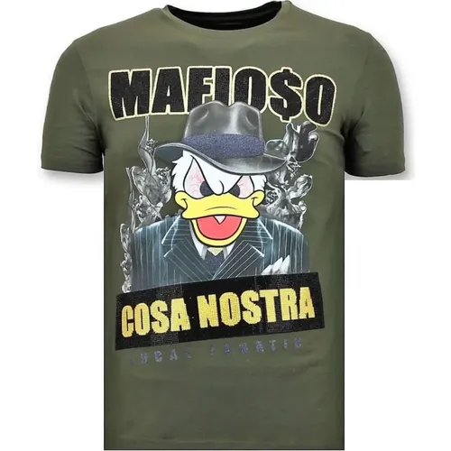 Luxus Herren T-Shirt - Cosa Nostra Mafioso - 11-6371G , Herren, Größe: 2XL - Local Fanatic - Modalova