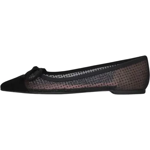 Schwarze Mesh Ballerinas , Damen, Größe: 36 EU - Pretty Ballerinas - Modalova