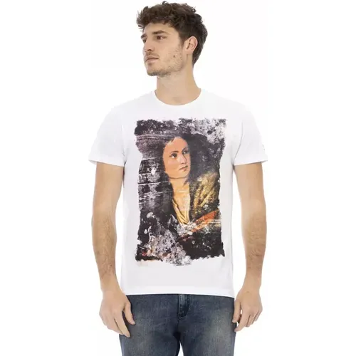 Action Cotton T-Shirt with Front Print , male, Sizes: 3XL, XL, L, 2XL, S, M - Trussardi - Modalova