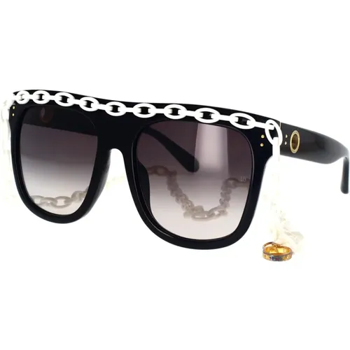 LFL 1304 C2 Sunglasses with Chain , female, Sizes: 58 MM - Linda Farrow - Modalova