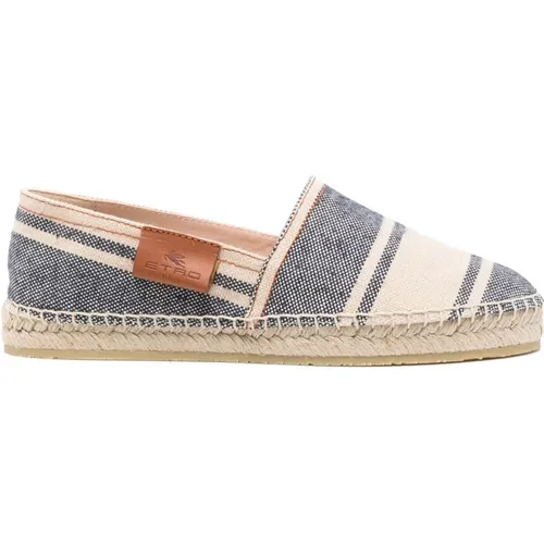 Striped Canvas Espadrilles , female, Sizes: 4 UK, 6 UK, 7 UK - ETRO - Modalova