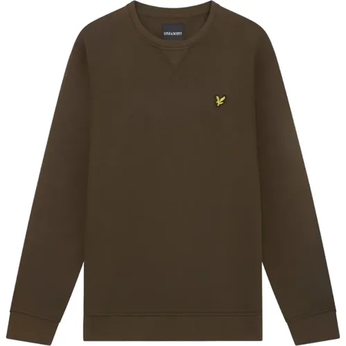 Oliven Sweater Ml424Vog , Herren, Größe: S - Lyle & Scott - Modalova