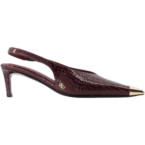 Burgundy Calfskin Pumps , female, Sizes: 7 UK, 3 UK, 4 UK - Anine Bing - Modalova