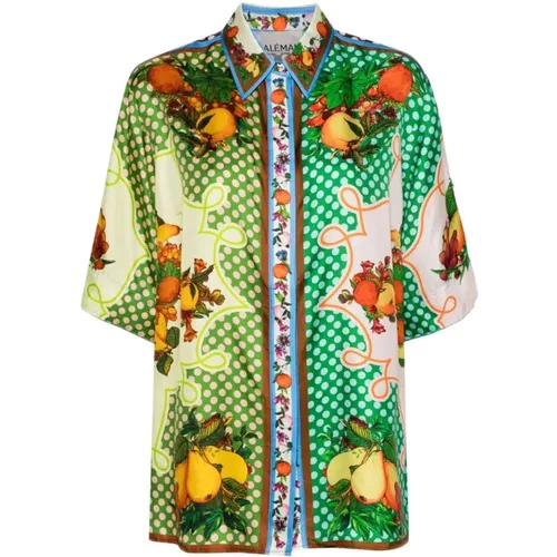 Lemonis silk shirt , female, Sizes: M, XL, S, L - Alemais - Modalova