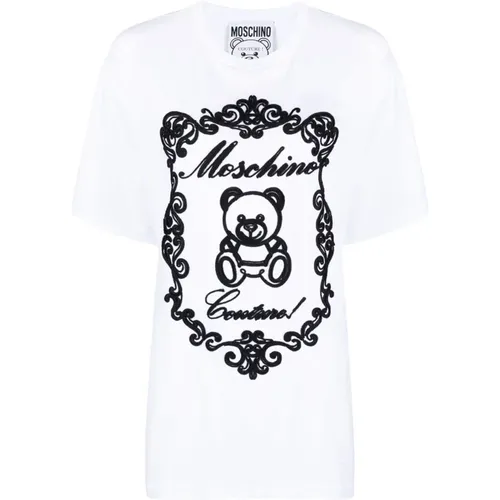 Bio-Baumwoll Teddy Logo T-Shirt - Moschino - Modalova