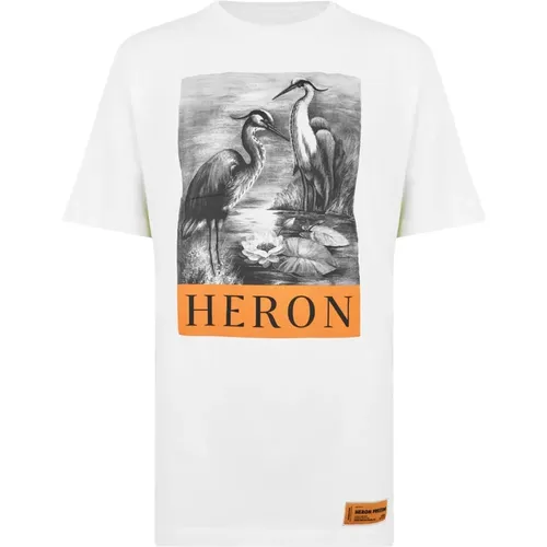 BW Logo Print Baumwoll T-Shirt , Herren, Größe: M - Heron Preston - Modalova